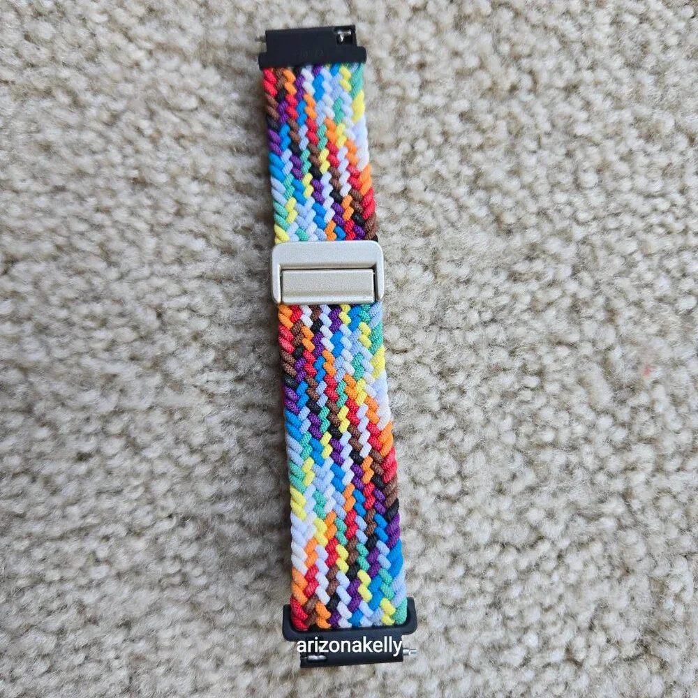 Samsung Galaxy Watch 20mm Stretchy Braided Fabric Band With Magnetized Closure